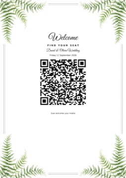 Fern check-in barcode sign sample