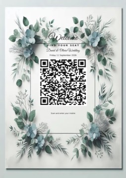 Flower 16 check-in barcode sign sample