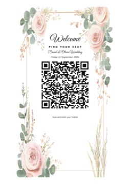 Flower 2 check-in barcode sign sample